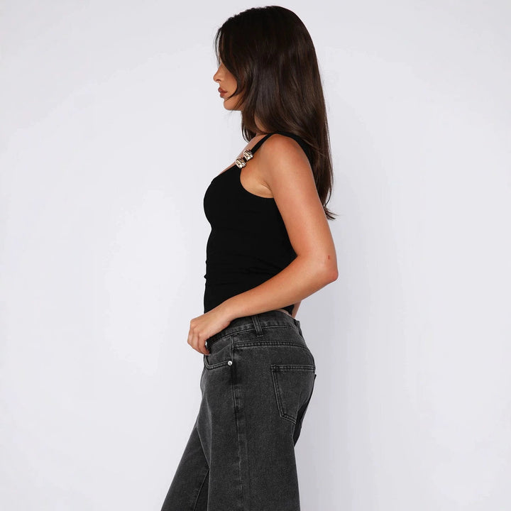 Damen Elegantes Trägershirt mit verschönernden Details Echo Archiv