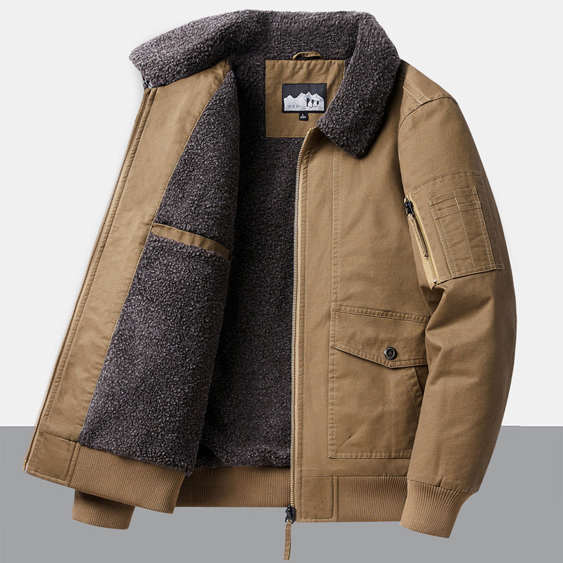 Herren Urbaner Utility-Jacke mit Teddyfellfutter Echo Archiv
