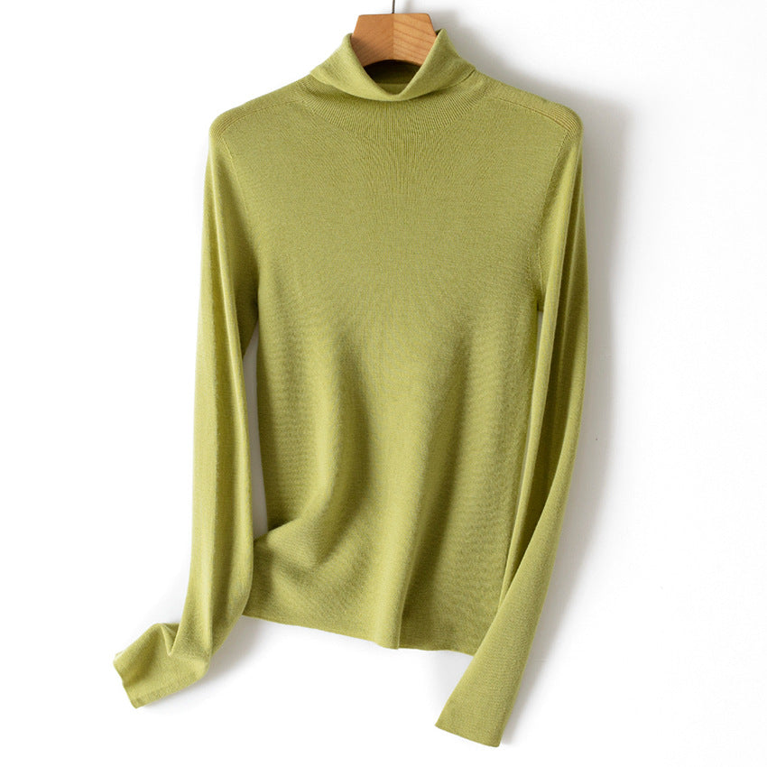 Damen Leichter Feinstrick-Rollkragenpullover mit fließender Passform Echoarchiv