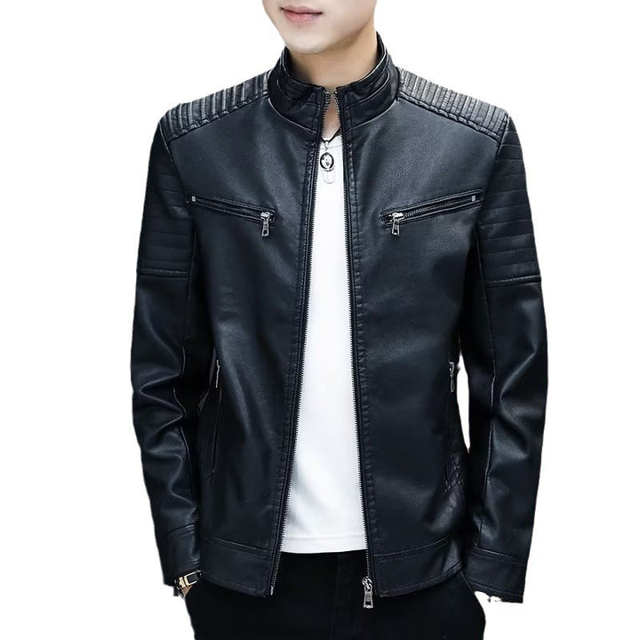 Herren stylische Lederjacke Echoarchiv