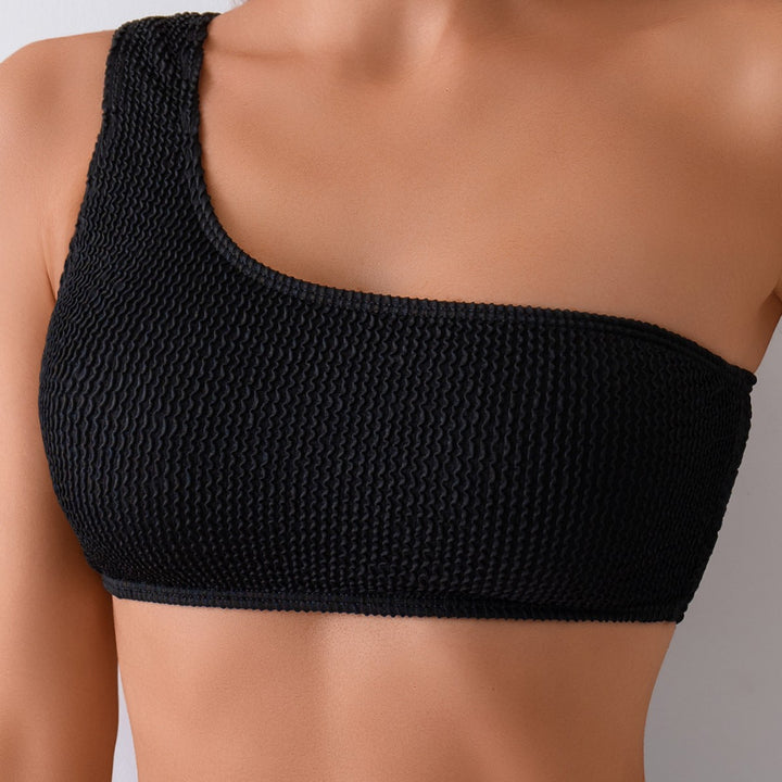 Damen Einseitiger Bikini mit strukturiertem Obermaterial Echo Archiv