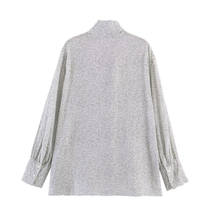 Damen Oversize-Bluse mit Schleifenkragen und Ballonärmeln Echo Archiv