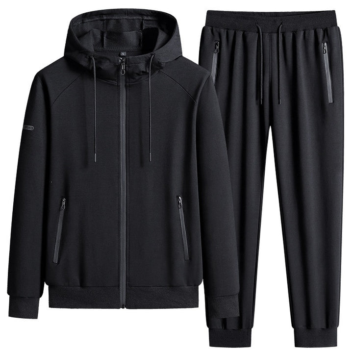 Herren Sportlicher Softshell-Trainingsanzug-Set mit fleecegefütterter Jacke und tapered Jogginghose Echo Archiv