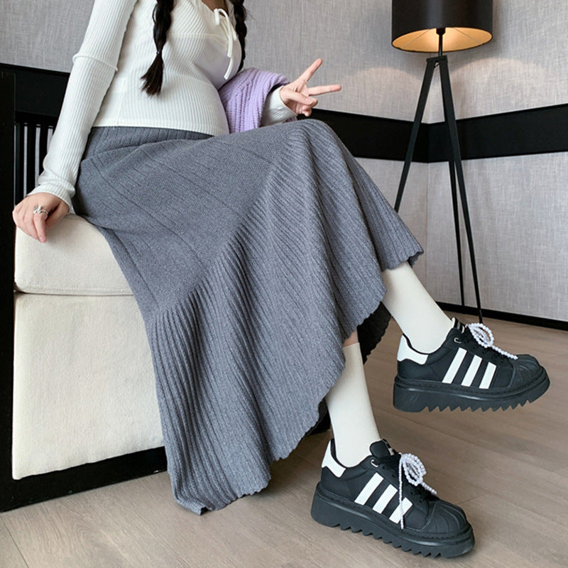 Damen Plissierter Midi-Rock aus weichem Material Echo Archiv