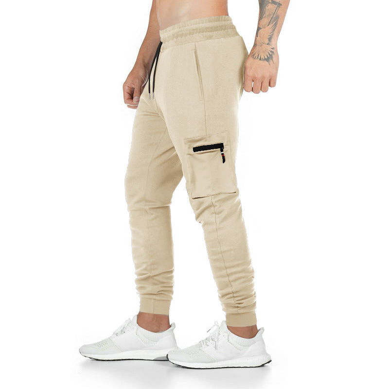 Herren Sportliche Cargo-Hose mit seitlichen Reißverschlusstaschen und elastischem Bund Echoarchiv