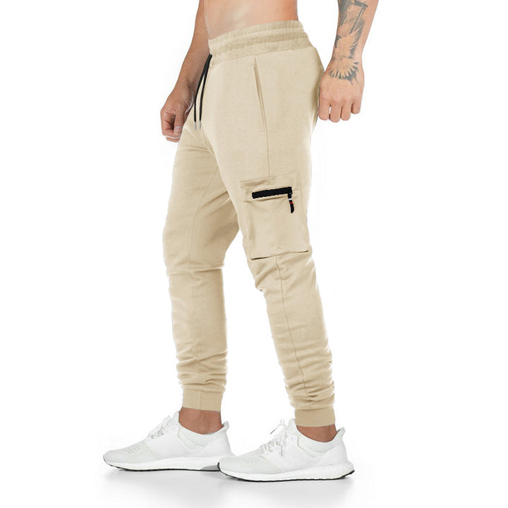 Herren Sportliche Cargo-Hose mit seitlichen Reißverschlusstaschen und elastischem Bund Echoarchiv