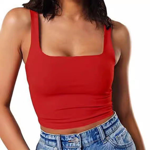 Damen Crop-Top mit quadratischem Ausschnitt und schmalem Schnitt Echo Archiv