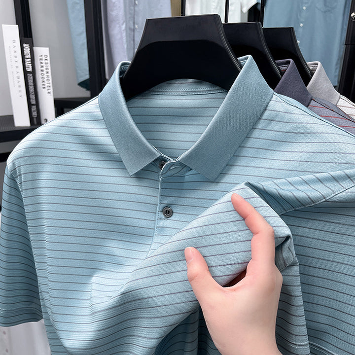 Herren Poloshirt mit feinem Streifenmuster Echoarchiv