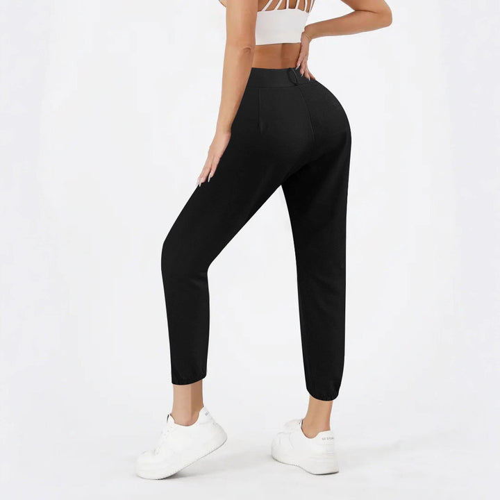 Damen Hochtaillierte Chino-Hose mit schmalem Knöchel-Bündchen Echoarchiv