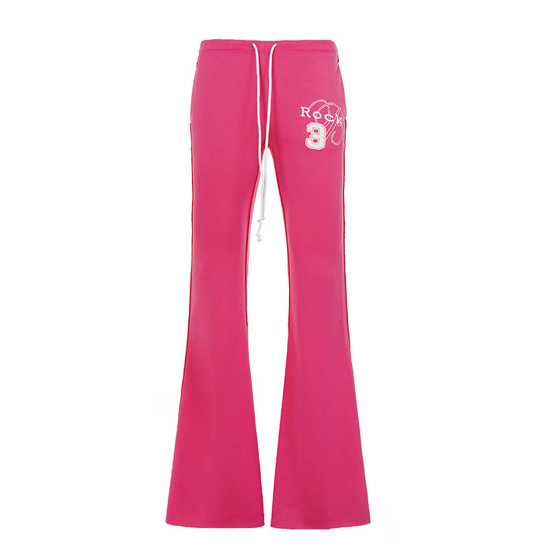 Damen nan ausgestellte Sweatpants mit extra weitem Schlag, elastischem Bund und Kordelzug Echo Archiv