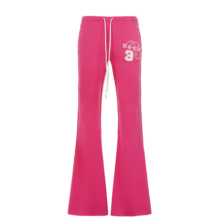 Damen nan ausgestellte Sweatpants mit extra weitem Schlag, elastischem Bund und Kordelzug Echo Archiv