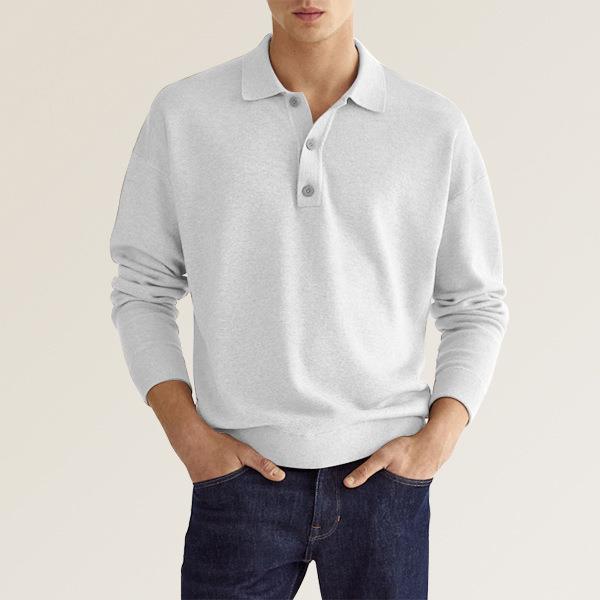 Herren Pullover mit Knopfleiste und weitem Schnitt Echoarchiv