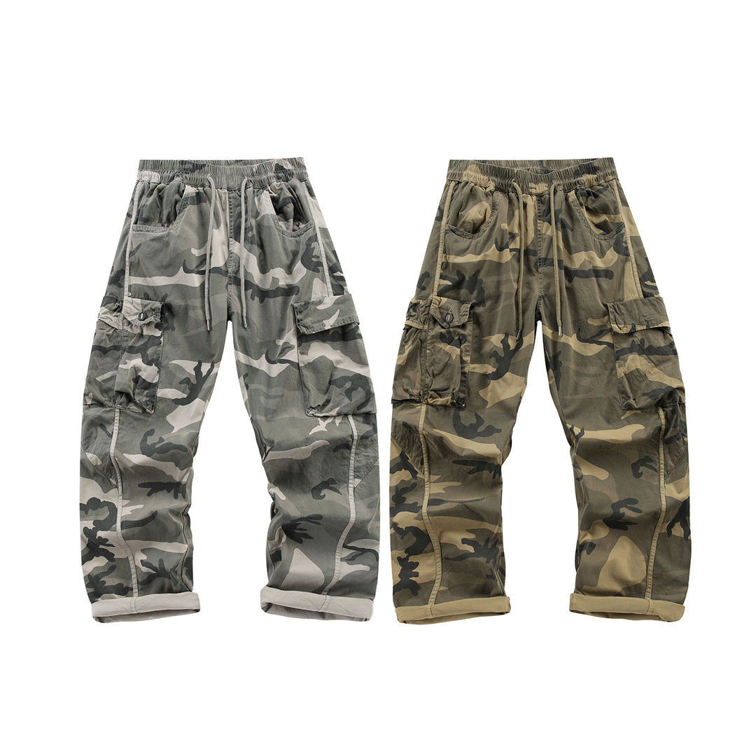 Herren Cargohose mit elastischem Bund, Tunnelzug und Mehrfach‑Taschen Echo Archiv