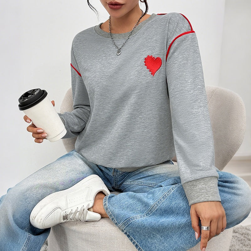 Damen Lässiger Pullover mit Herzdesign Echo Archiv