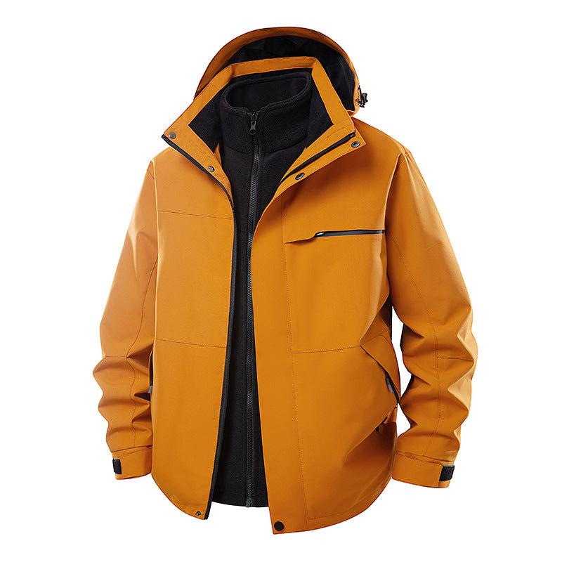 Herren Wasserdichte Outdoor-Jacke mit verstellbarer Kapuze Echo Archiv