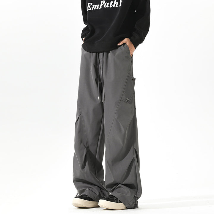 Damen Modische Cargo-Hose mit weitem Schnitt und elastischem Bund – Avélisse