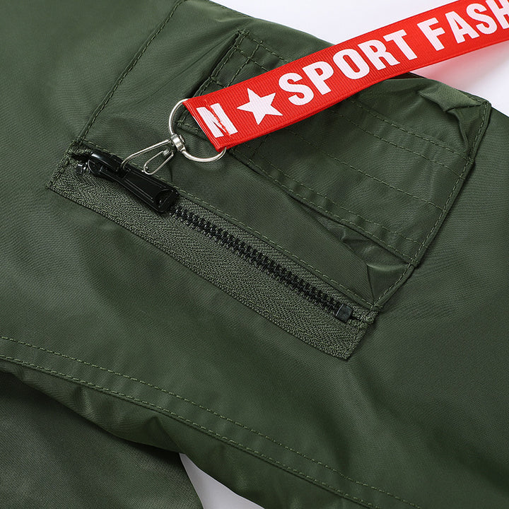 Herren Piloten-Bomberjacke mit Utility-Ärmelfach und windabweisender Außenlage Echo Archiv