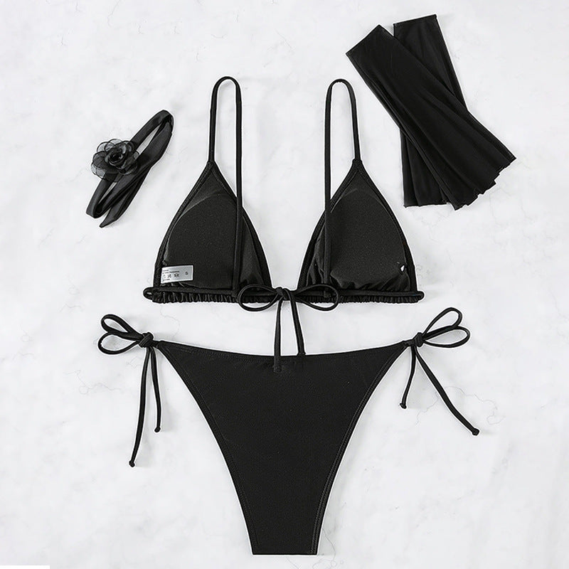 Damen Raffinierter Bikini mit transparenten Ärmeln Echo Archiv