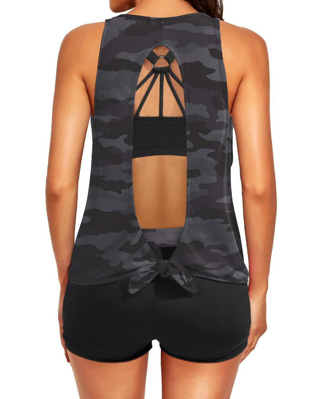 Damen Sportliches Tankini-Oberteil mit elegantem Rückenausschnitt Echo Archiv