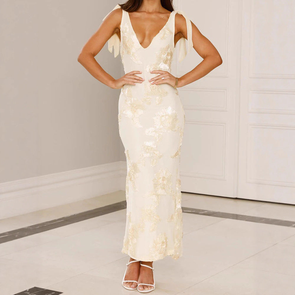 Damen Maxikleid mit floralem Spitzenmuster Echo Archiv