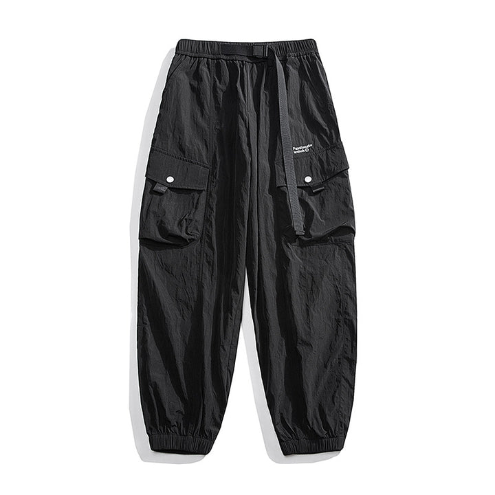 Unisex Lockere Nylon-Cargohose mit elastischem Bund und Knöchelbündchen Echo Archiv