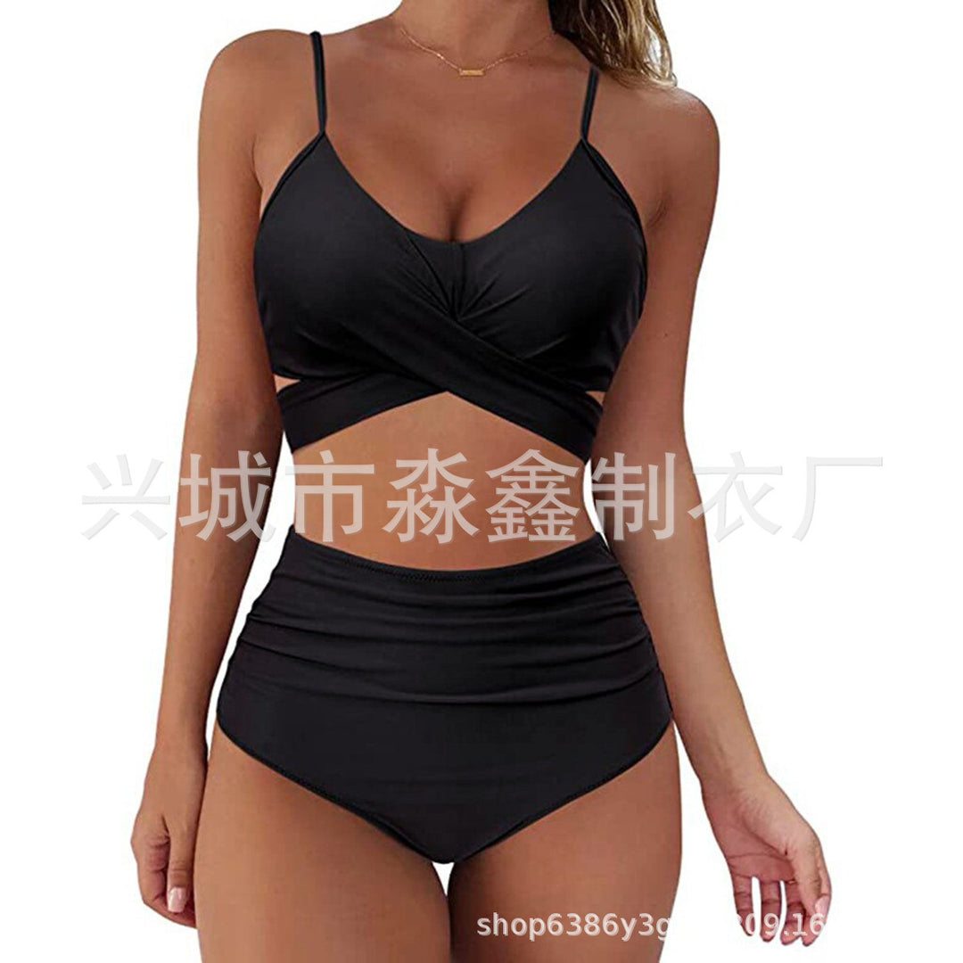 Damen Crop-Top Bikini-Set mit geflochtenem Design Echo Archiv