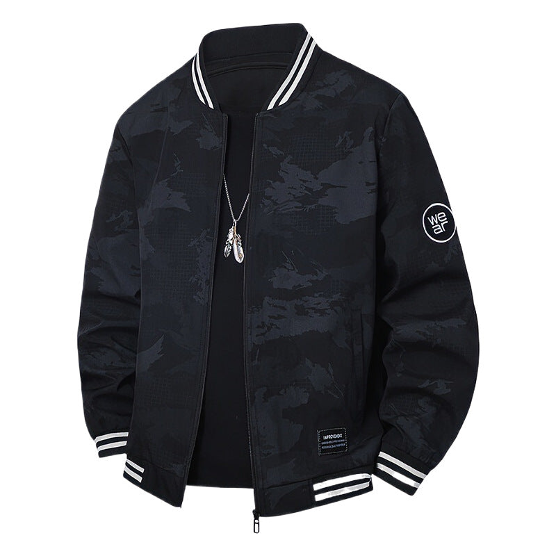 Herren Sportliche Bomberjacke mit kontrastierenden Details Echo Archiv
