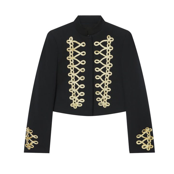 Damen Kurzjacke im Military‑Stil mit dekorativer Kordelstickerei Echo Archiv
