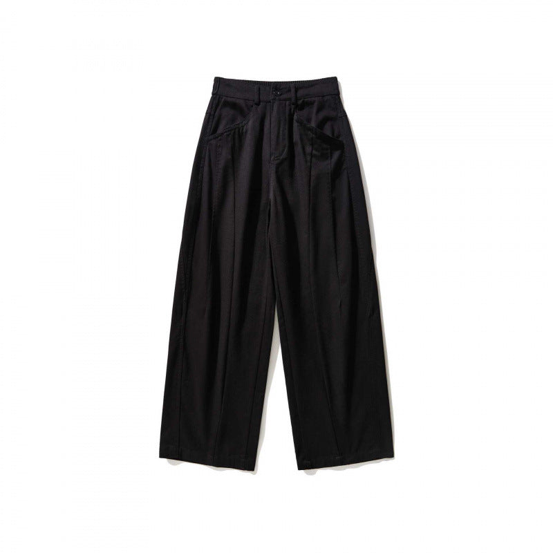 Damen Weite Bundfaltenhose mit hohem Bund und geradem weitem Bein Echo Archiv