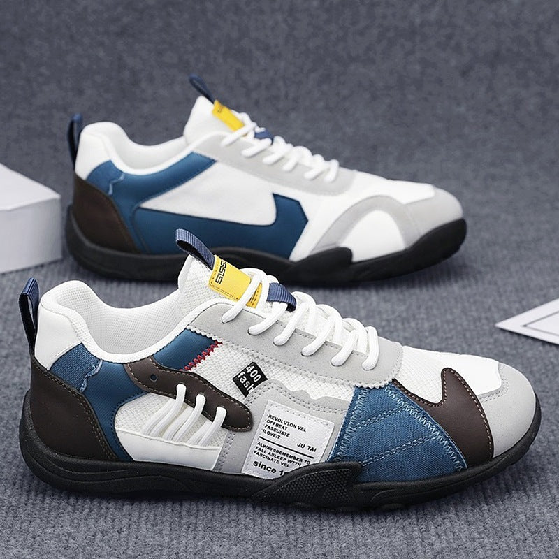 Herren sportiver Retro-Mesh-Ledermix Sneaker mit verstärkter Zehenkappe und griffiger Trailsohle – Norré