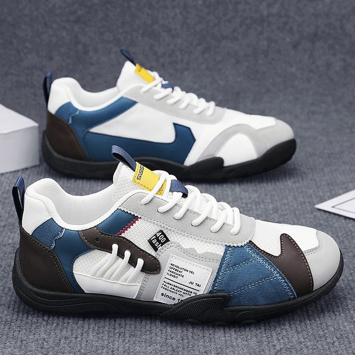 Herren sportiver Retro-Mesh-Ledermix Sneaker mit verstärkter Zehenkappe und griffiger Trailsohle – Norré