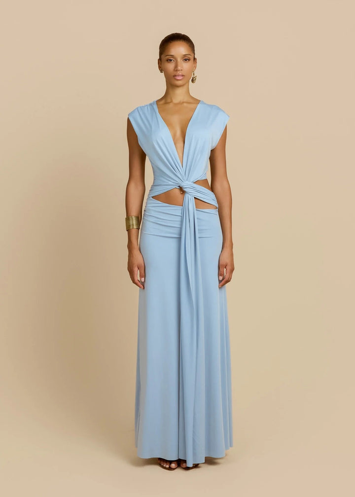 Damen Maxikleid mit raffiniertem Wickeldetail Echo Archiv