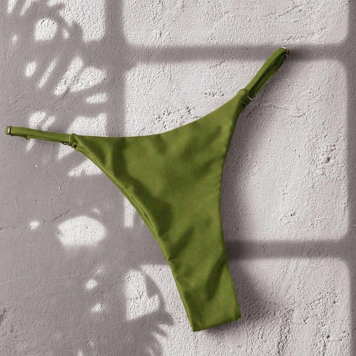 Damen Bikiniunterteil mit modischem Hoher Schnitt und verstellbaren Trägern Echo Archiv