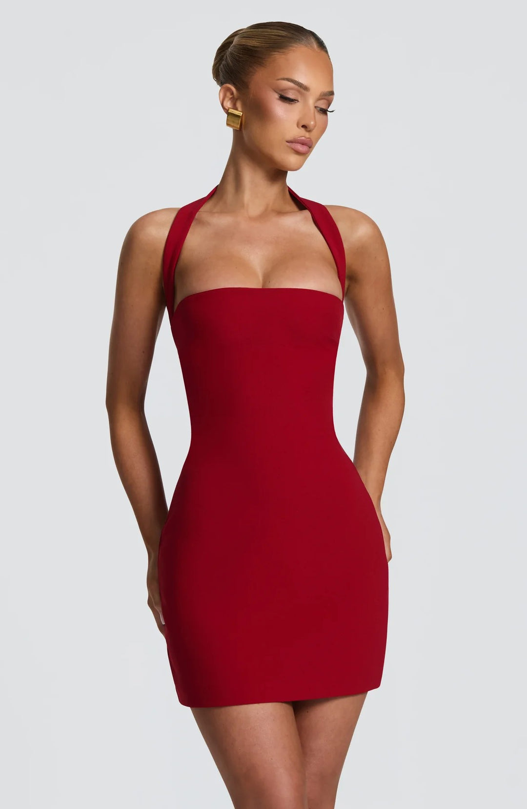 Damen elegantes Halterkleid mit figurbetonter Silhouette Echo Archiv