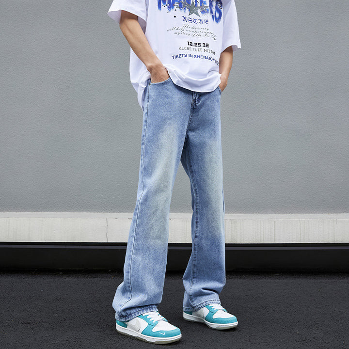 Herren Modische Wide-Leg Jeans Echoarchiv
