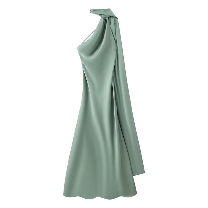 Damen Maxikleid mit elegantem Halterneck und fließendem Schnitt Echo Archiv