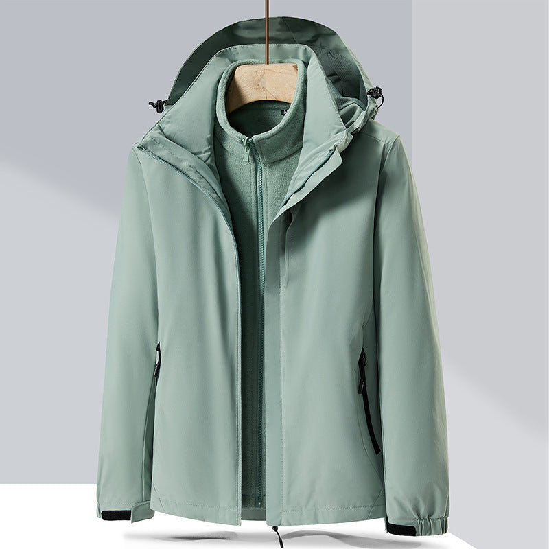 Damen dreilagige Softshelljacke mit herausnehmbarer Fleece‑Innenjacke – Célinea