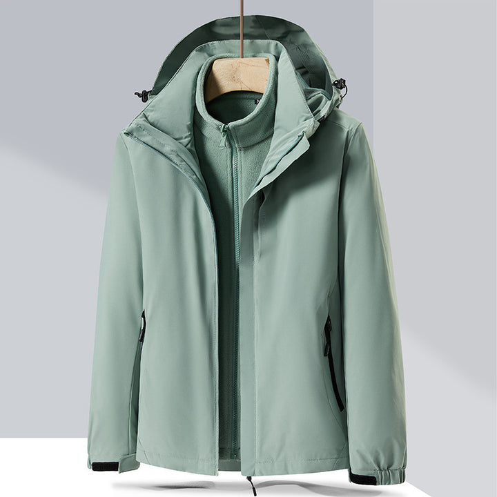 Damen dreilagige Softshelljacke mit herausnehmbarer Fleece‑Innenjacke – Célinea