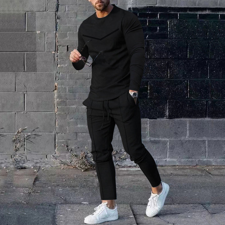 Herren Sportliches Langarmshirt und Jogginghose Set Echoarchiv