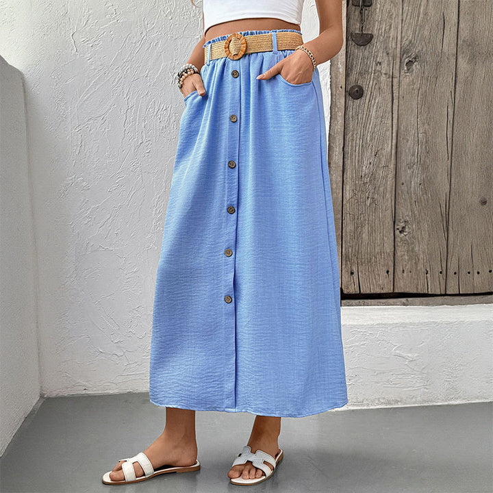 Damen Elegante Maxiröcke mit Knopfdetails Echo Archiv