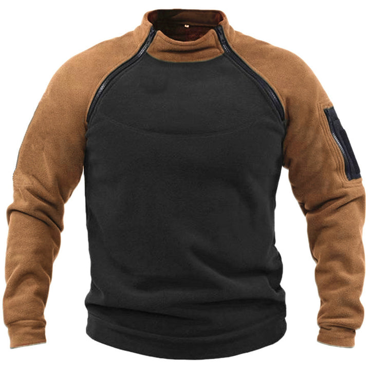 Herren funktioneller Fleece-Pullover mit hohem Kragen Echoarchiv