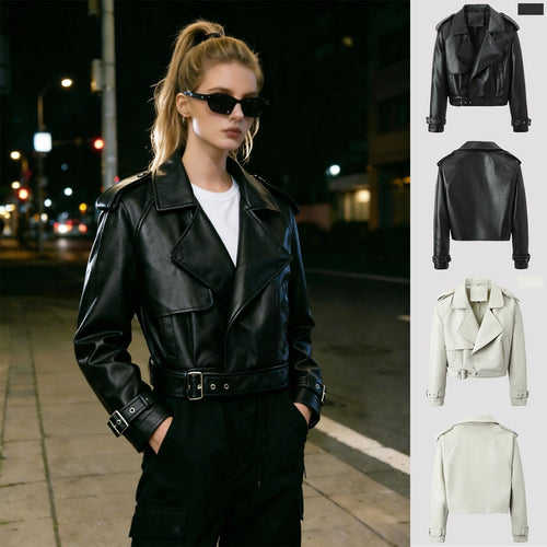 Damen Modische Bikerjacke mit asymmetrischem Reißverschluss Echo Archiv