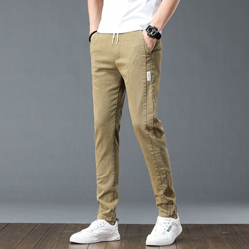 Herren lässige Baumwollhose mit verstellbarem Bund und praktischen Taschen Echoarchiv