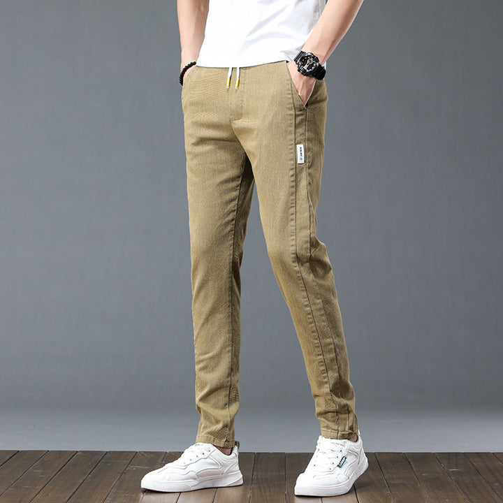 Herren lässige Baumwollhose mit verstellbarem Bund und praktischen Taschen Echoarchiv
