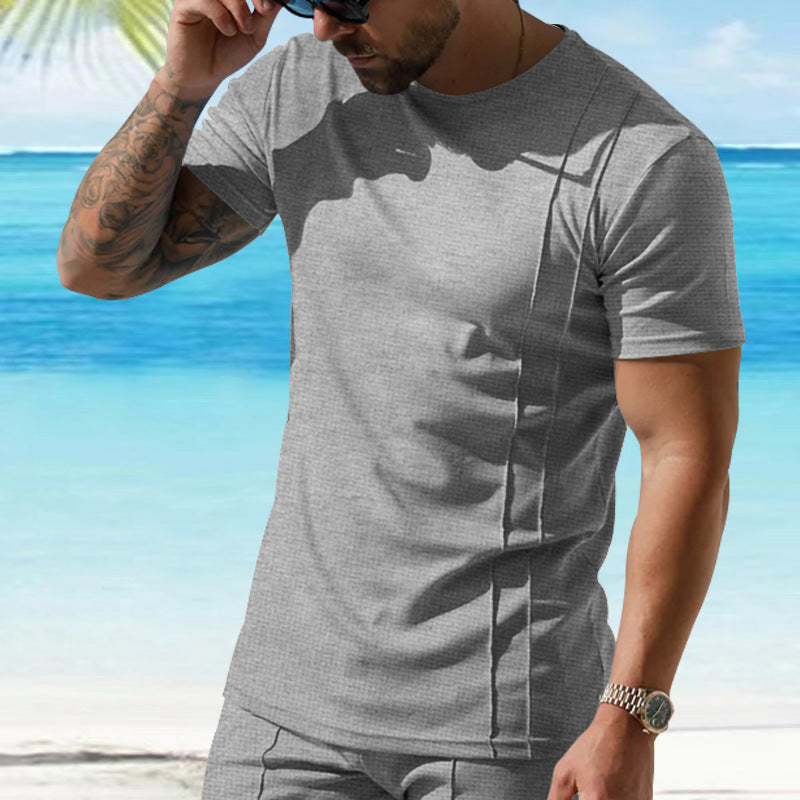 Herren atmungsaktives Sport-T-Shirt mit strukturiertem Design Echoarchiv