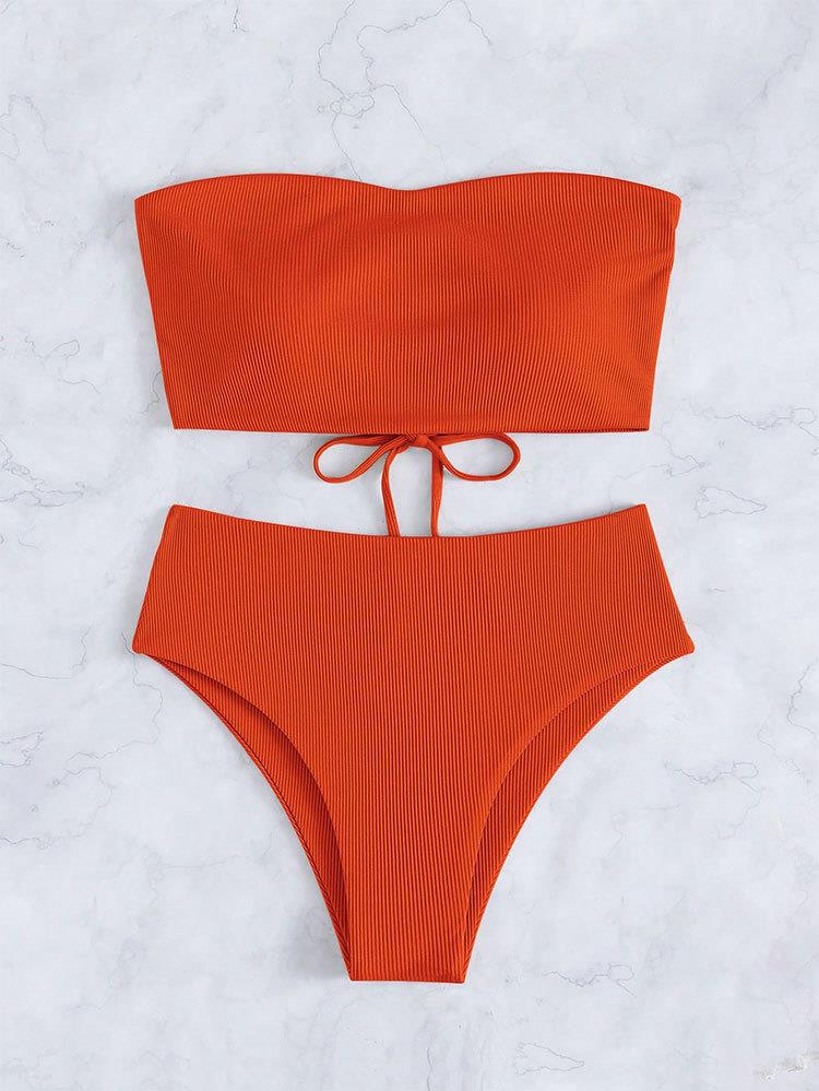 Damen Bandeau-Bikini mit verstellbarem Höschen und raffiniertem Design Echo Archiv