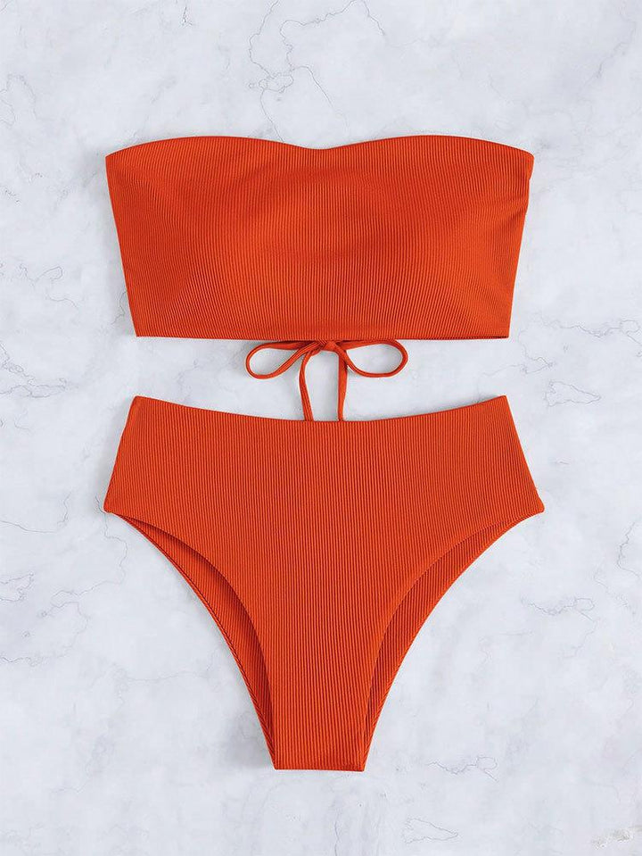 Damen Bandeau-Bikini mit verstellbarem Höschen und raffiniertem Design Echo Archiv