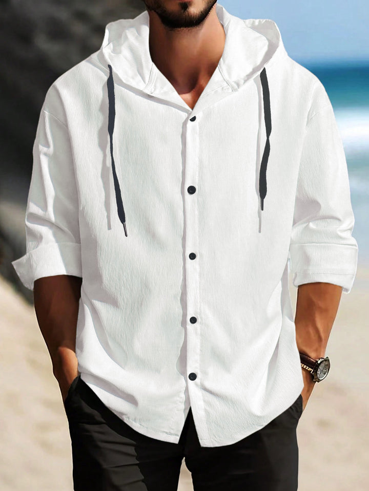 Herren sportliche Hemdjacke mit Kapuze und zeitgemäßem Design Echoarchiv