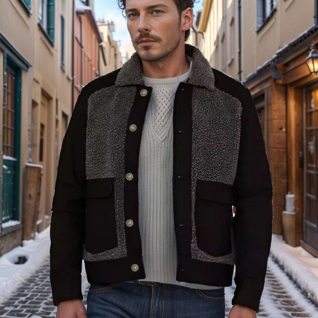 Herren modische Jacke mit durchgehendem Fleece-Futter Echoarchiv