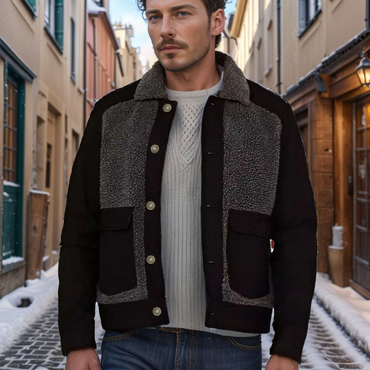 Herren modische Jacke mit durchgehendem Fleece-Futter Echoarchiv